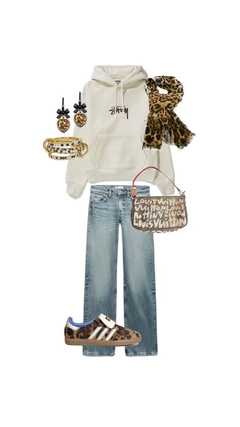 #stockholmstyle #copenhagenstyle #outfitinspo #beauty #fashioninspo #fashion #stargirl #coolgirl #leopardprint #leopard #cheetah Leopard Sambas Outfits, Leopard Aesthetic Fashion, Cheetah Print Aesthetic, Leopard Print Shoes Outfit, Stargirl Outfits, Cheetah Print Pants, Outfit Stockholm, Buy Outfits, Outfit Collages