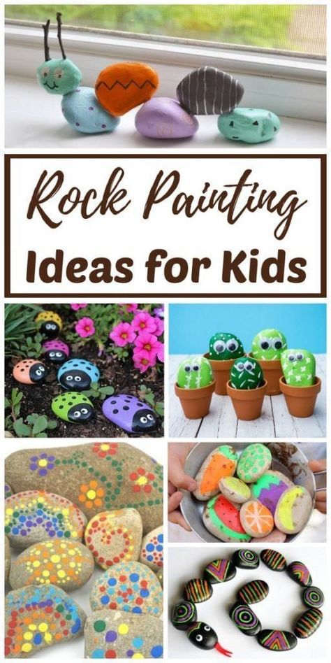 Rock Painting Ideas For Kids, How To Paint Rocks, Painting Ideas For Kids, Crafts Fall, Rock Painting Ideas, Painted Rocks Kids, Painted Rocks Craft, Easy Arts And Crafts, Learn How To Paint