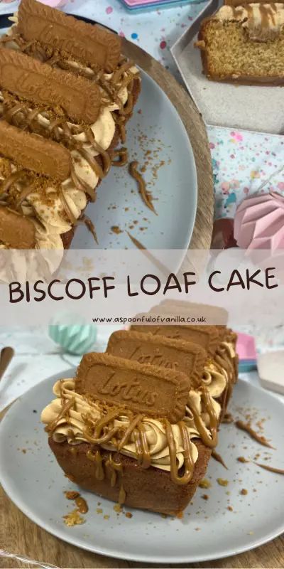 Biscoff Loaf Cake - A Spoonful of Vanilla Loaf Cheesecake, Vanilla Baking Recipes, Biscoff Buttercream, Loaf Cake Recipes, Vegan White Chocolate, Easy Cheesecake Recipes, Baking Recipe, Easy Cheesecake, Caking It Up