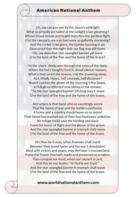 American National Anthem National Anthem Lyrics, National Anthem Quotes, Patriotic Songs, God Bless America Lyrics, Pray For America, Prayer Poems, Star Spangled Banner, Inspirational Songs, National Anthem