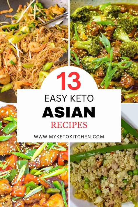 You're on a keto diet and looking for delicious Asian takeout options, but most have added sugar and other high-carb ingredients. Fear not! These keto Asian recipe ideas will satisfy your cravings. Keto Friendly Asian Food, Asian Keto Recipes Low Carb, High Protein Low Carb Asian Recipes, Bak Choy Recipes Keto, Keto Asain Meals, Keto Asian Side Dishes, Keto Filipino Recipes, Asian Low Carb Recipes, Asian Keto Recipes