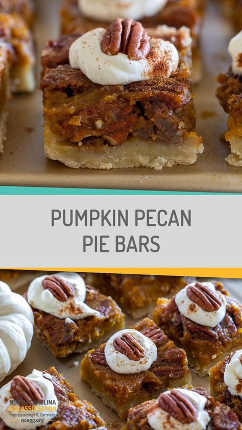 Pumpkin Pecan Pie Bars, Pumpkin Pecan Pie Bars Recipe, Pumpkin Pecan Desserts, Easy Pumpkin Pecan Pie, Pumpkin Pecan Bars Recipe, Pumpkin Pecan Bars, Pumpkin Pie Squares Recipe, Dessert Recipes With Pumpkin, Pumpkin Pecan Recipes