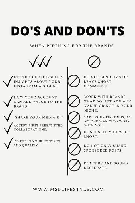 Dos & Dont`s when reaching out to the brand: Things to do: How to make money on Instagram? CHeck my Link I BIO. #makemoneyoninstagram #instagramgrowth #instagrambusiness #instagrammarketing #influencermarketing #socialmedia #entrepreneur #contentcreators #onlinemarketing #passiveincome #earnoninstagram Becoming An Instagram Influencer, Steps To Becoming An Influencer, How To Start Influencing On Instagram, How To Become Influencer Instagram, Types Of Instagram Accounts, How To Introduce Your Business On Instagram, Become An Influencer On Instagram, Influencer Ideas Instagram, Content Ideas For Influencers