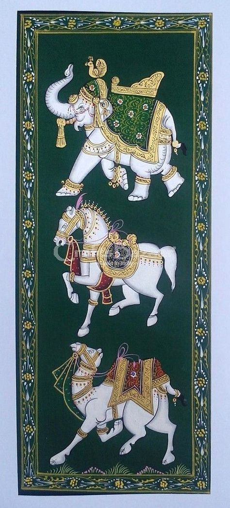 Pin by Selvi Priyadharshini on magnets | Rajasthani art, Indian art paintings, Animal paintings Nature Decor Diy, Phad Painting, Rajasthani Painting, Indian Traditional Paintings, Mughal Art Paintings, Rajasthani Art, Kalamkari Painting, Horse Sign, Indian Art Gallery