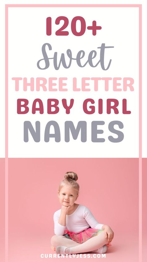 Looking for the best 3-letter girl names? Check out this fun list of short and simple baby names, perfect for parents wanting unique and trendy names. Plus, get inspired with cute middle name pairings to make these three-letter names stand out! Three Letter Names, Trendy Names, Middle Name Ideas, Cute Middle Names, Middle Names For Girls, Fun List, Sweet Baby Names, Gender Neutral Names, Baby Names And Meanings