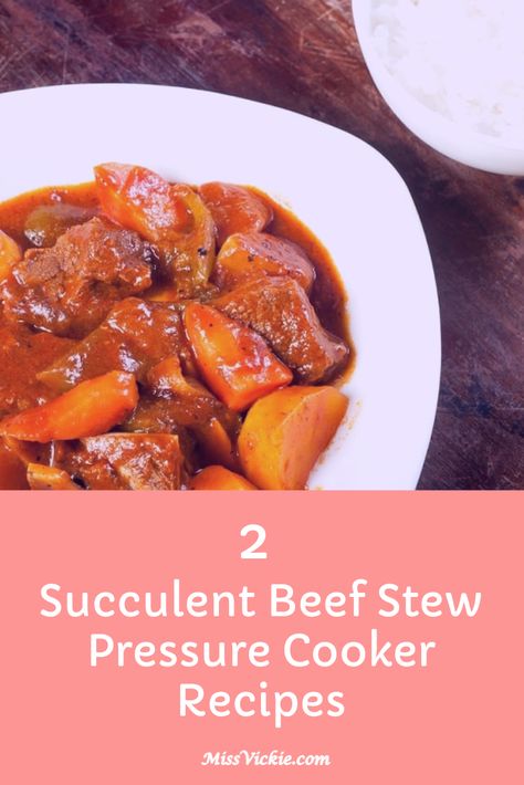 Pressure Cooker Beef Stew Recipe: Beef Stew recipes for pressure cooking. The delicious pressure cooker recipes for Beef Stew. Authentic and easy recipes to use pressure cookers like Instant Pot to cook Beef Stew. Prepare Beef Stew with recipes using the regular stove top and electric pressure cookers. Stew Pressure Cooker Recipes, Beef Stew Pressure Cooker, Pressure Cooker Beef Stew Recipe, Recipe Beef Stew, Beef Stew Pressure Cooker Recipes, Recipes For Beef, Spicy Beef Stew, Cooking Stew Beef, Pressure Cooker Beef Stew