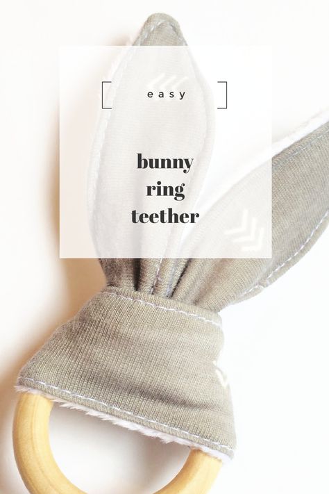 Learn how to sew up a simple bunny ring teether. These are so fun to make! Bunny Ring, Bunny Teether, Teething Baby, Pencil Eraser, A Bunny, Fabric Markers, Buy Fabric, Back Stitch, Wooden Rings