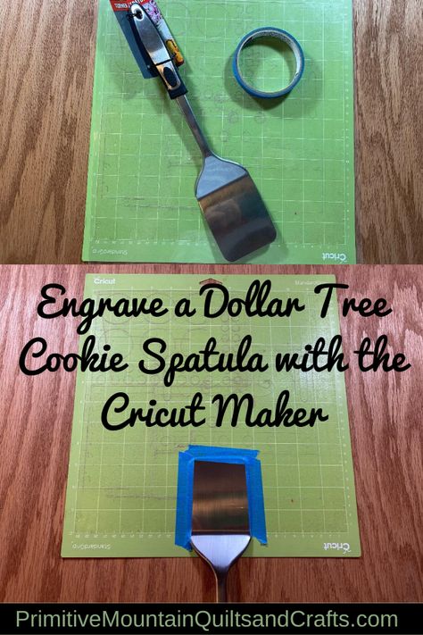 I saw an engraved spatula and just knew I had to try that! Let me show you how I engrave a dollar tree cookie spatula with the Cricut Maker. Cricut Supplies, Projets Cricut, Maker Project, Cricut Projects Beginner, Circuit Projects, Cricut Craft Room, Diy Cricut, Primitive Decor, Silhouette Cameo Projects