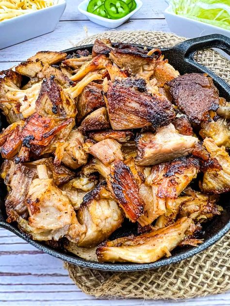 Dutch Oven Recipes Healthy Clean Eating, Pork Chop Recipes Dutch Oven, Pork Dutch Oven Recipes, Pork Carnitas In Dutch Oven, Pork Shoulder In Dutch Oven, Pork Roast Carnitas, Picnic Pork Shoulder Recipes, Dutch Oven Sausage Recipes, Dutch Oven Pork Carnitas