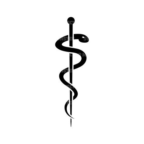 Rod of Asclepius Svg, Medical Symbol. Vector Cut file for Cricut, Silhouette, Pdf Png Eps Dxf, Decal, Sticker, Vinyl, Pin minimalistlogo #makeyourownlogo. Rod Of Asclepius Tattoo, Medical Symbol Tattoo, Asclepius Tattoo, Stab Tattoo, Staff Of Asclepius, Rod Of Asclepius, Law Firm Logo Design, Tattoo Wedding, Dental Logo Design