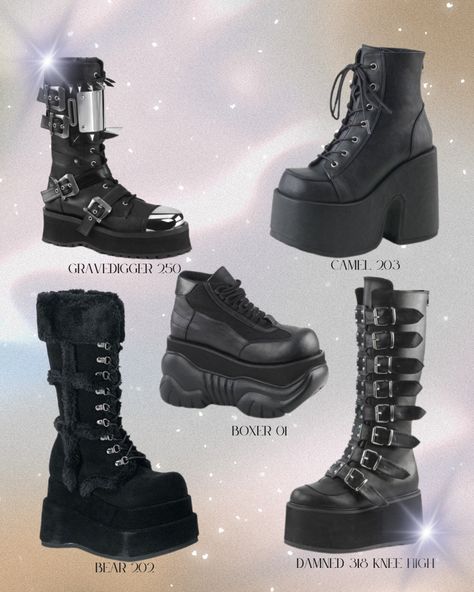 Which is your goth boot go-to?! 

Tbh we can’t choose 😍🦇

Demonia Boots available on Attitude Clothing RIGHT NOW 💨

https://www.attitudeclothing.co.uk/womens-c256/footwear-c119/boots-c290 Goth Boots Platform, Black Leather Emo Platform Boots, Black Gothic Boots With Chunky Platform, Demonia Boots Tragic Beautiful, Boots Demonia, Gothic Ankle-high Platform Boots, Shoes Boot, Demonia Boots, Y2k Shoes