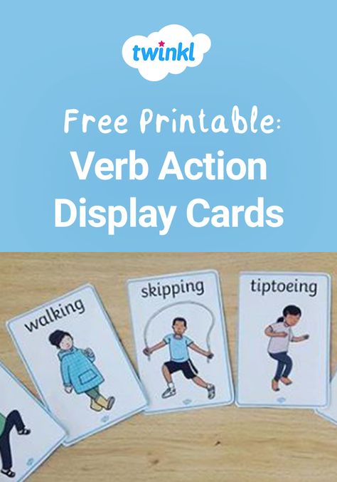 Verb Action Cards, Action Flashcards Free Printable, Action Verbs Flashcards Free Printable, Speech Therapy Flashcards Free Printable, Verbs Flashcards Free Printable, Action Verbs Activities, Speech Therapy Free, Colourful Semantics, Verbs For Kids