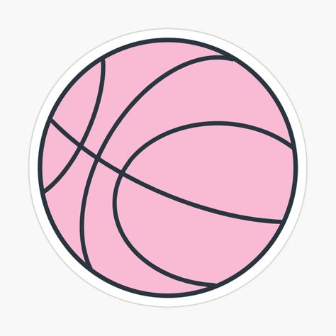 Cute Pink Basketball Sticker For Decoration Basketball Emoji, Basketball Stickers, Funny Laptop Stickers, Pink Basketball, Memories Book, Preppy Stickers, Basketball Party, Emoji Art, Sticker Cute