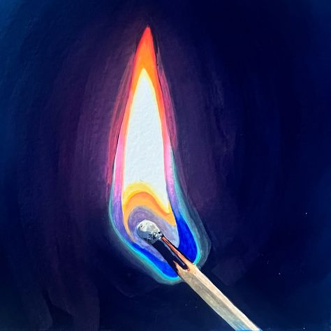 It’s been a minute since I played with fire… Daily Painting Just posted in my online store (KateBirchArt.com) Link in bio! Gouache on paper Paper size 6x6 inches with small white border $120 *** please note for international orders a customs tax may be required upon delivery *** #gouachepainting #stilllifepainting #artistsoninstagram #painteveryday #colorfulart #gouache #dailypainting #dailyart #utahartist #makearteveryday #gouacheartist #art #painting #illustration #illustrationartist ... Flame Oil Painting, Easy Fire Painting, Manly Painting, Fire Watercolor, Painting Masterpieces, Flame Illustration, Fire Drawings, Fire Illustration, Painting Fire