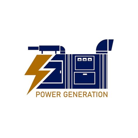 Vector vector electric power generator a... | Premium Vector #Freepik #vector Logos, Dual Fuel Generator, Electric Generator, Power Generator, Electric Power, Anime Sketch, Vector Photo, Vector Logo, Premium Vector