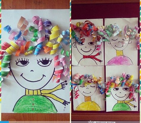 Caras Crazy Hair Craft Preschool, Crazy Hair Craft, Hair Crafts For Preschoolers, December Crafts, Homeschool Crafts, Preschool Bible, Story Elements, Kindergarten Art, Ramadan Decorations