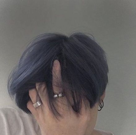 Blue Korean, Super Hair, Hair Color Blue, Black Hair, Piercings, Books Wattpad, Color Blue, Hair Color, Wattpad