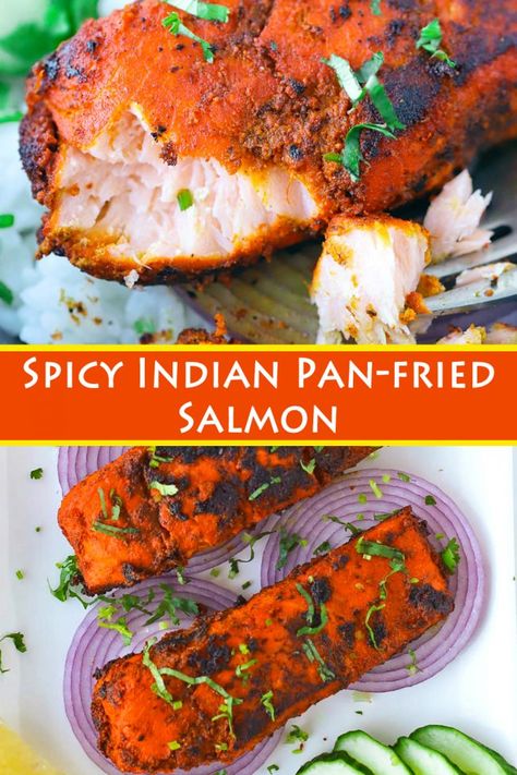 Meal Prep Salmon, Spicy Salmon Recipes, Dinner Skillet, Salmon Recipes Pan Seared, Salmon Recipes Baked Healthy, Salmon Spices, Chicke Recipes, Pan Fried Salmon, Fried Salmon