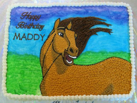 Horse Cupcake Cake, Spirit Cake, Horse Birthday Cake, First Communion Cakes, Spirit Horse, Western Birthday Party, Book Cakes, Horse Cake, Cupcake Cake Designs