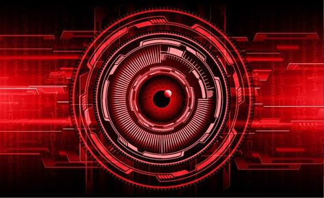 Red Technology Background, Red Technology, Bionic Eye, Lense Flare, Future Technology Concept, Concept Background, Tech Background, Tech Art, Technology Wallpaper