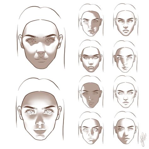 How to draw light and shadow in different ways Face Drawing Lighting, Face Lighting Drawing, Lighting Face Reference Shadows, Shaded Face Reference, Face Shade Tutorial, Lighting Guide Art, Face Light And Shadow Reference, Face Shading Tutorial Drawing, Shadow Shading Drawing