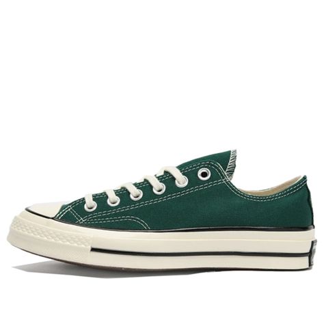 Converse Chuck 70 Low, Converse 70s, Chuck 70 Low, Black Canvas Shoes, Low Top Converse, Perfect Sneakers, Converse Low Tops, Green Converse, Men's Athletic Shoes