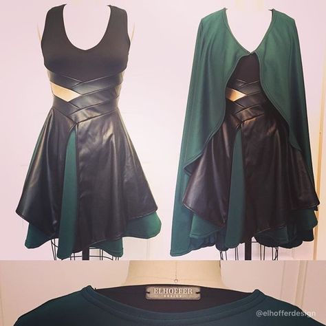 Loki Clothes Inspired Outfits, Female Loki Outfit, Loki Inspired Dresses, Loki Outfit Female, Loki Costume Female Diy, Loki Outfit Ideas, Loki Cosplay Female, Loki Costume Female, Female Loki Costume