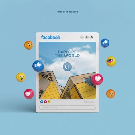 Facebook Social Media Design, Social Media Design Mockup, Social Media Frame Design, Cool Social Media Posts, 3d Social Media Post, Social Media Post Mockup, Facebook Post Mockup, Freepik Mockup, Facebook Mockup