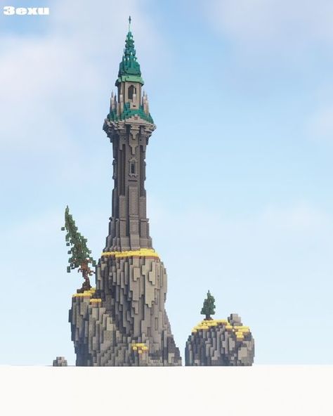 Minecraft Lighthouse, Minecraft Temple, Minecraft Tower, Minecraft Statues, Medieval Tower, Bangunan Minecraft, Minecraft Castle, Minecraft Medieval, Cute Minecraft Houses