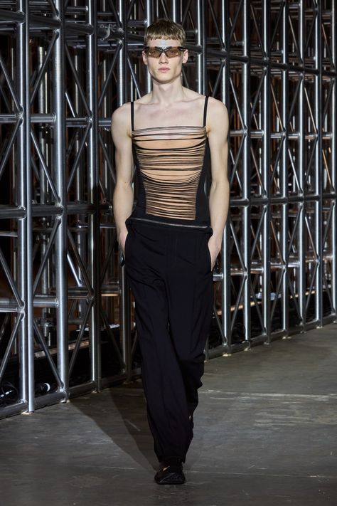 Dion Lee 2023, Fall 2023 Ready To Wear, 2023 Ready To Wear Collection, Relaxed Trousers, 2023 Ready To Wear, Dion Lee, Fall 2023, Dress Pant, Leather Coat