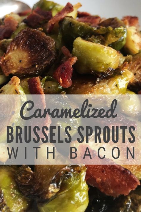 Brussel Sprouts Recipes Easy, Crockpot Apple, Broccoli Fritters, Brussels Sprouts With Bacon, Sprouts Recipe, Bacon Brussel Sprouts, Diner Recept, Sprouts With Bacon, Baked Apple