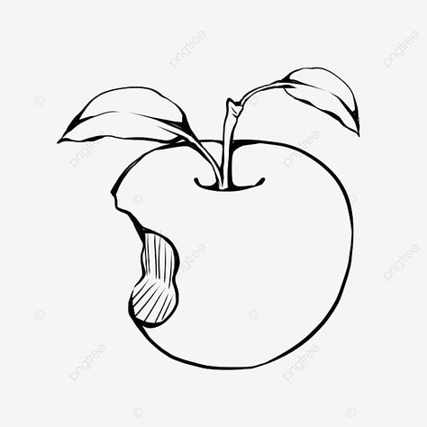 Apple Line Drawing, Pizza Background, Apple Sketch, Apple Video, Apple Drawing, Apple Png, Wing Drawing, Drawing Apple, Apple Bite