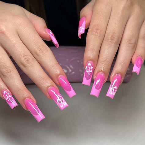 Vacation Nails Coffin, Kylie Nails, Classy Baddie Nails, Overlay Nails, Long Acrylic Nail Designs, Gel Acrylic Nails, Ombre Acrylic Nails, Modern Nails, Simple Acrylic Nails