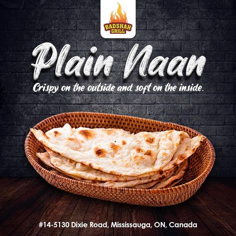 Enjoy our soft and crispy plain naan to complement all your favorite meals! To Place an Order Contact: Call: 905-625-6673 Website: www.badshahgrill.com #badshahgrill #plainnaan #softnaan #takeout #orderonline #deliveryservice #desifood #traditionalfood #foodiesinmississauga #foodiesintoronto #foodiesincanada #foodislife #bestfoodintown #mississaugafood #mississaugaeats #mississaugafoodie #mississaugafree #GTAfree #njmarketings #njmediagroup #njsoftlab #toronto #mississauga #canada #brampton #m Plain Naan, Desi Food, Favorite Meals, Place An Order, Tea Recipes, Naan, Traditional Food, Best Foods, Toronto