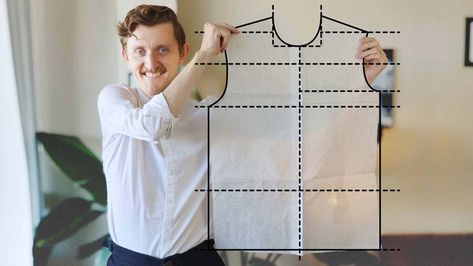 Mens Shirt Pattern Mens Shirt Pattern Sewing, Designer Shirt Pattern For Men, Mens Dress Shirt Pattern, Mens Shirt Sewing Pattern, How To Sew Mens Shirt, How To Draft A Shirt, Men Shirt Pattern Design, Mens Shirt Pattern Drafting, Men's Shirt Pattern