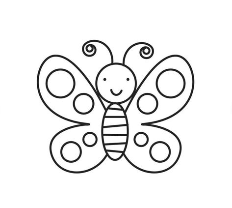 Cute Black And White Clipart, Easy Butterfly Drawing, Butterfly Outline, Simple Butterfly, Butterfly Clip Art, Picnic Tables, Butterfly Drawing, Clipart Black And White, Kids Clipart