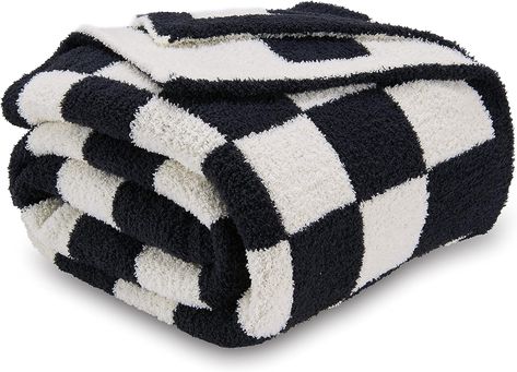 Black And White Boy Nursery, Baby Chino, Black And White Room Decor, H Blanket, Checkered Throw Blanket, Checkered Blanket, Blanket Design, Fluffy Texture, Boho Throws