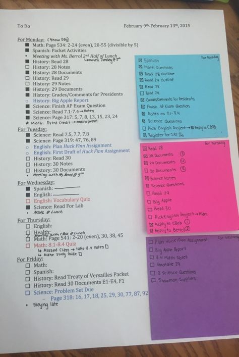 To Do Everyday, College To Do List Student, College Work Organization, To Do List For The Day, Day List To Do, Academic Diary Ideas, University To Do List, Post It To Do List, How To Make To Do List For Study