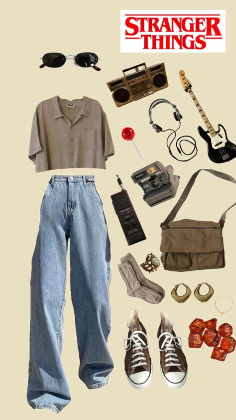 Another Stranger Things outfit! #strangerthings #outfitinspo #80s 1985 Outfits Stranger Things, Aesthetic 1980s Outfits, Cute 80’s Outfits, Shein 80s Outfits, Clothes From The 80s Outfits, Vintage Outfits 80s Retro Woman, Stranger Things Outfit Inspiration 80s, 80s College Fashion, Fashion Outfits 80s Style