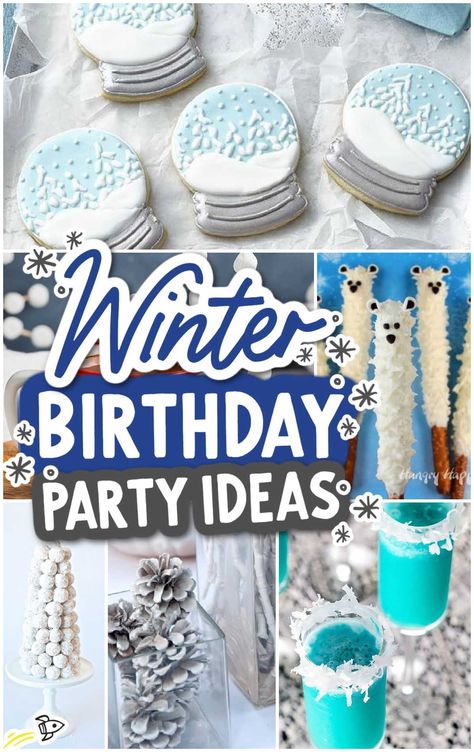 Winter Wonderland Sleepover Ideas, Snow Themed Party Food, Winter Wonderland 16th Birthday Party, Winter Birthday Party Ideas For Kids, Winter Wonderland Party For Kids, Snow Theme Birthday Party, Snow Party Ideas, January Party Themes, Winter Wonderland Food Ideas