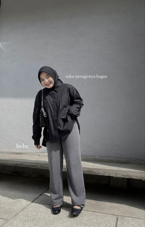 Ootd Big Size Casual, Outfit Cewe Gemuk, Outfit Hijab Casual Gendut, Hijab Outfit Big Size, Ootd Hijab Gendut, Ootd Hijab Big Size, Bigsize Hijab Outfit, Ootd Gemuk, Style Hijab Casual