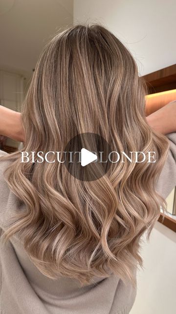 Biscuit Blonde Hair Color, Biscuit Hair Colour, Biscuit Blonde Highlights, Pramenovi Blondes, Brown Into Blonde Hair, Old Money Hair Blonde, Air Touch Highlights, Cool Bronde Formula, Dark Blonde Hair Brown Eyes