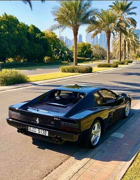 Ferrari Old Vintage Cars, Old Audi Cars, Old Supercars, Retro Car Interior, Old Ferrari, Ferrari 512 Tr, Car Dream, Old Vintage Cars, Ferrari Testarossa