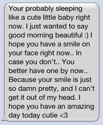 Oct 30 I know your not sleeping.. But just smile.. And have a kick ass day.. I'm with you in your heart my love... Your my sweet bear! Good Morning Beautiful Text, Cute Texts For Her, Morning Message For Her, Morning Text Messages, Romantic Good Morning Messages, Good Morning Text Messages, Romantic Texts, Cute Relationship Texts, Sweet Text Messages