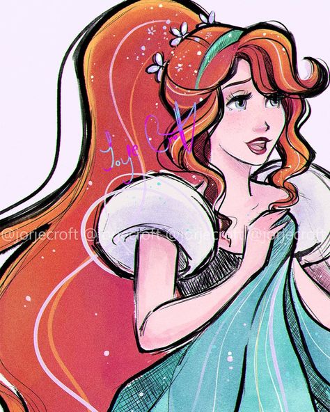 Movies Fanart, Jodi Benson, Non Disney Princesses, Disney Princess Fan Art, Princess Aurora, Disney Princesses, Movie Art, Animated Movies, Amazing Art