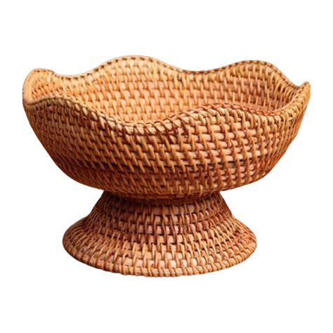 Arrives by Mon, Feb 5 Buy Woven Fruit Basket, Footed Fruit Basket, Table Centerpiece, Rattan Fruit Bowl, Food Snack Serving Basket for Makeup, Countertop Sundries Bathroom small at Walmart.com Basket Table Centerpiece, Kitchen Rattan, How To Decorate Kitchen Counters, Coffee Table Small, Basket Table, Serving Basket, Counter Kitchen, Rattan Tray, Tea Snacks