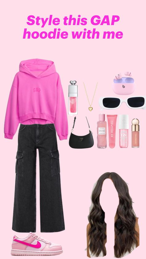 Style this Gap hoodie with me 🩷!!! #fyp #outfitinspo #outfit #cute #pink Gap Hoodie Outfit, Pink Gap Hoodie, Gap Hoodie, Outfit Cute, Hoodie Outfit, Cute Pink, Gap, Outfit Inspo, Pink