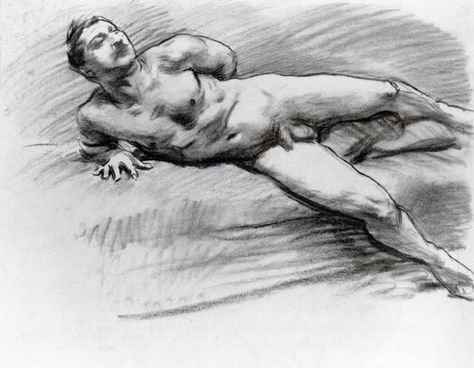 Harvard Art Museum, Internet Art, Human Figure Drawing, John Singer Sargent, Inspirational Artwork, Gay Art, Male Art, Life Drawing, American Artists