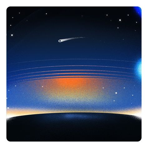 Comet Illustration, Spaceship Illustration, Futurism Art, Presentation Design Template, Celestial Art, Cool Wallpapers Art, Sky And Clouds, Retro Futurism, Science Art