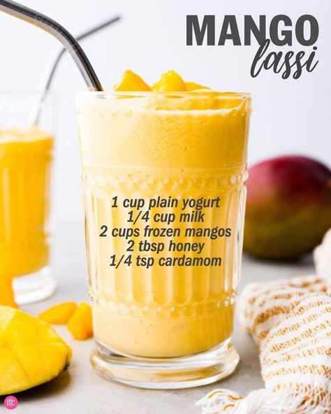 Little Sunny Kitchen Mango Lassi Recipes, Lassi Recipes, The Recipe Critic, Recipe Critic, Mango Lassi, Mama Recipe, Breakfast Smoothie Recipes, Tasty Drinks, Yogurt Smoothies